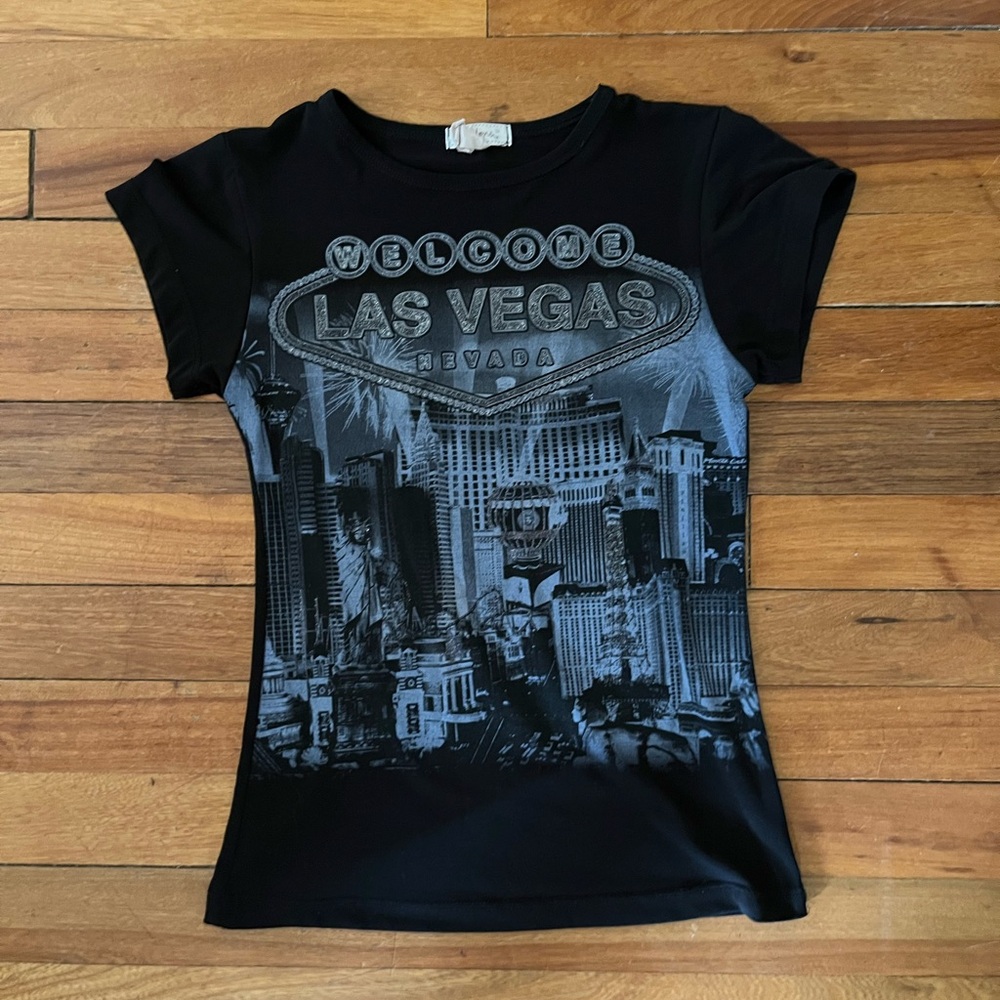 Black Las Vegas Baby tee